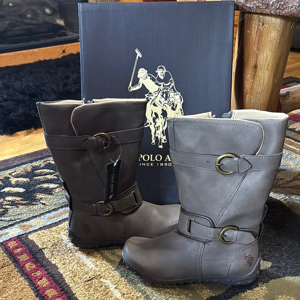 U.S.‎ Polo Assn. Taupe Smooth Leather Boots